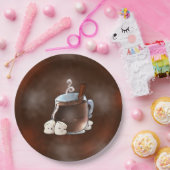 Assiettes En Carton Chocolat chaud de Kawaii et Marshmallows (Fête)