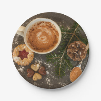 Assiettes En Carton Chocolat chaud de Noël
