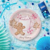 Assiettes En Carton Chocolat chaud Noël fête Plaque en papier (Fête)