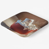 Assiettes En Carton Chocolat chaud Snowman (Angulaire)