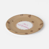 Assiettes En Carton Chocolat Chip Cookie Girls Plaques de fête d'anniv (Angle)