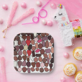 Assiettes En Carton Chocolat confiserie Bonbons fête d'anniversaire (Fête)