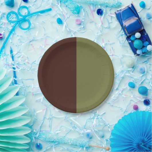 Assiettes En Carton Chocolat Et Olive (Fête)