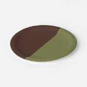 Assiettes En Carton Chocolat Et Olive  (Angle)