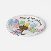 Assiettes En Carton Chocolat Labradoodé Chien Plaques de papier d'anni (Angle)