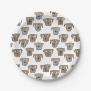 Assiettes En Carton Chocolat Labrador Retriever Chien Motif mignon