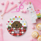 Assiettes En Carton Chocolat Labrador vous observant anniversaire (Fête)