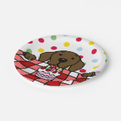 Assiettes En Carton Chocolat Labrador vous observant anniversaire (Angle)
