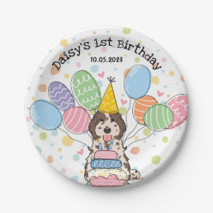 Assiettes En Carton Chocolat Merle Cockapoo Cavapoo Chien Anniversaire