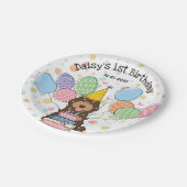 Assiettes En Carton Chocolat Tan Cockapoo Chien Cavapoo Anniversaire (Angle)