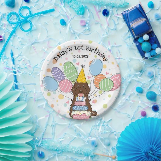 Assiettes En Carton Chocolat Tuxedo Cockapoo Cavapoo Chien Anniversair (Fête)