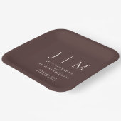 Assiettes En Carton Chocolate Brown Minimal Formal Modernist (Angulaire)