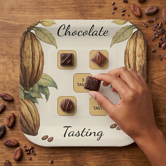 Assiettes En Carton Chocolate Tasting Guide Vintage Style