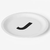 Assiettes En Carton Choisir une lettre | Police : Ouvrir Sans Condensé (Angle)