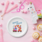 Assiettes En Carton Choo Choo I m 2 2e train d'anniversaire (Fête)