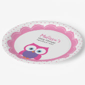 Assiettes En Carton Chou fille rose Charming mignonne Yeux expressifs (Angle)