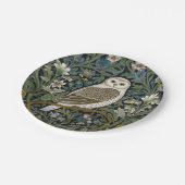 Assiettes En Carton Chouette blanche style Art nouveau (Angle)