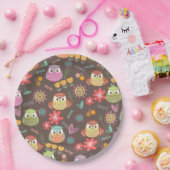 Assiettes En Carton Chouette Brown (Fête)