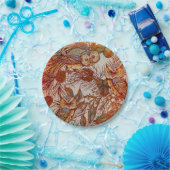 Assiettes En Carton Chouette d'automne chute vintage (Fête)