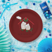Assiettes En Carton Chouette de Noël Be Accueil mignonne (Fête)