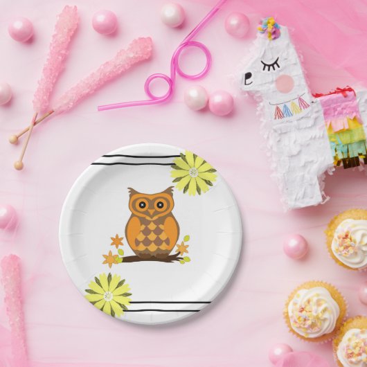 Assiettes En Carton Chouette en plaque de papier (Fête)