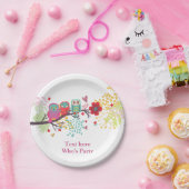 Assiettes En Carton chouette mignonne, chouettes, fleur, plaque de pap (Fête)