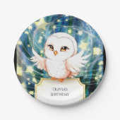 Assiettes En Carton Chouette mûre colorée Anniversaire (Devant)