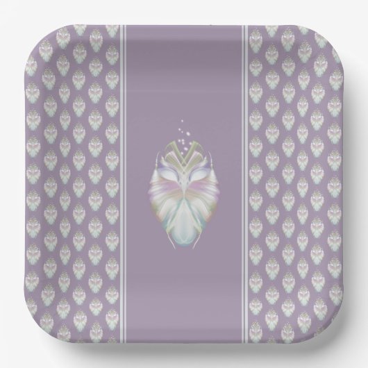 Assiettes En Carton Chouette Oracle Pastel Purple (Recto)