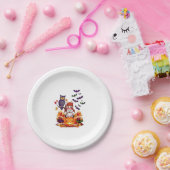 Assiettes En Carton Chouette poupée d'Halloween mignonne (Fête)