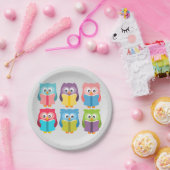 Assiettes En Carton Chouettes à lire mignonnes (Fête)