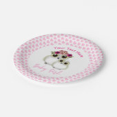 Assiettes En Carton Chouettes Baby shower fille rose Whimsical Personn (Angle)