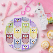 Assiettes En Carton Chouettes mignonnes, Chouette Motif, Chouettes pou (Fête)