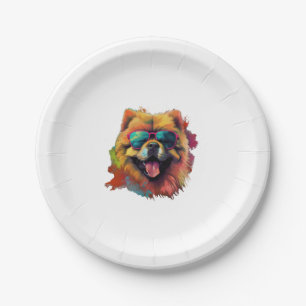 Assiettes En Carton Chow Chow Chien Chien chinois race pour un Chow Ch