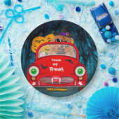 Assiettes En Carton Chow Chow Chig Conduire voiture effrayant Hallowee (Fête)