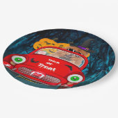 Assiettes En Carton Chow Chow Chig Conduire voiture effrayant Hallowee (Angle)