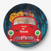 Assiettes En Carton Chow Chow Chig Conduire voiture effrayant Hallowee (Devant)
