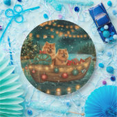 Assiettes En Carton Chow Chow Noël Festive Voyage (Fête)