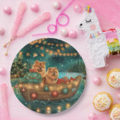 Assiettes En Carton Chow Chow Noël Festive Voyage (Fête)