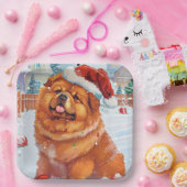 Assiettes En Carton Chow Chow Winter Wonderland Noël Joie (Fête)