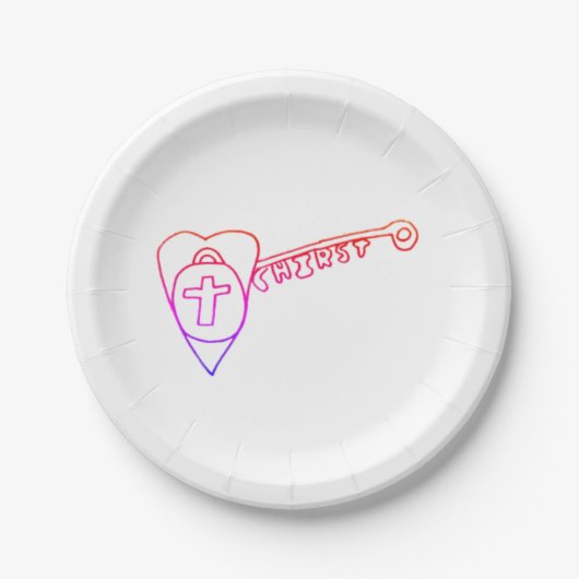 Assiettes En Carton Christ est la plaque de papier clé (Devant)