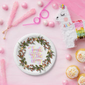 Assiettes En Carton christams wreath jingle les cloches plaques de pap (Fête)