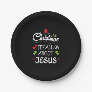 Assiettes En Carton Christian Christmas - It's All About Jesus T-Shirt