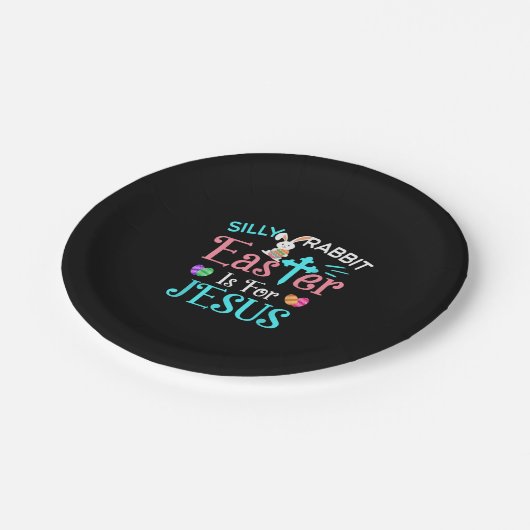 Assiettes En Carton Christians Cute Silly Rabbit Easter Is For Jésus (Angle)
