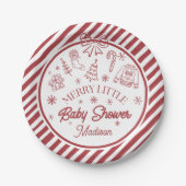Assiettes En Carton Christmas Baby Shower  (Devant)