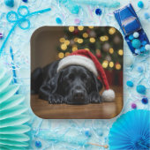 Assiettes En Carton Christmas Black Labrador Retriever (Fête)