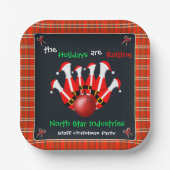 Assiettes En Carton Christmas Bowling Holiday Party (Recto)