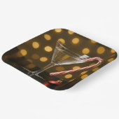 Assiettes En Carton Christmas Candy Cane On a Martini Glass (Angulaire)