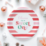 Assiettes En Carton Christmas Candy Sweet Un premier anniversaire<br><div class="desc">Doux ! Bonbons de Noël Un premier anniversaire avec des sucres de canne,  des haricots de gelée et d'autres bonbons.</div>