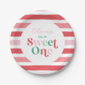 Assiettes En Carton Christmas Candy Sweet Un premier anniversaire (Devant)