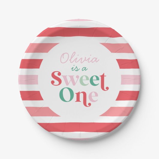 Assiettes En Carton Christmas Candy Sweet Un premier anniversaire (Devant)